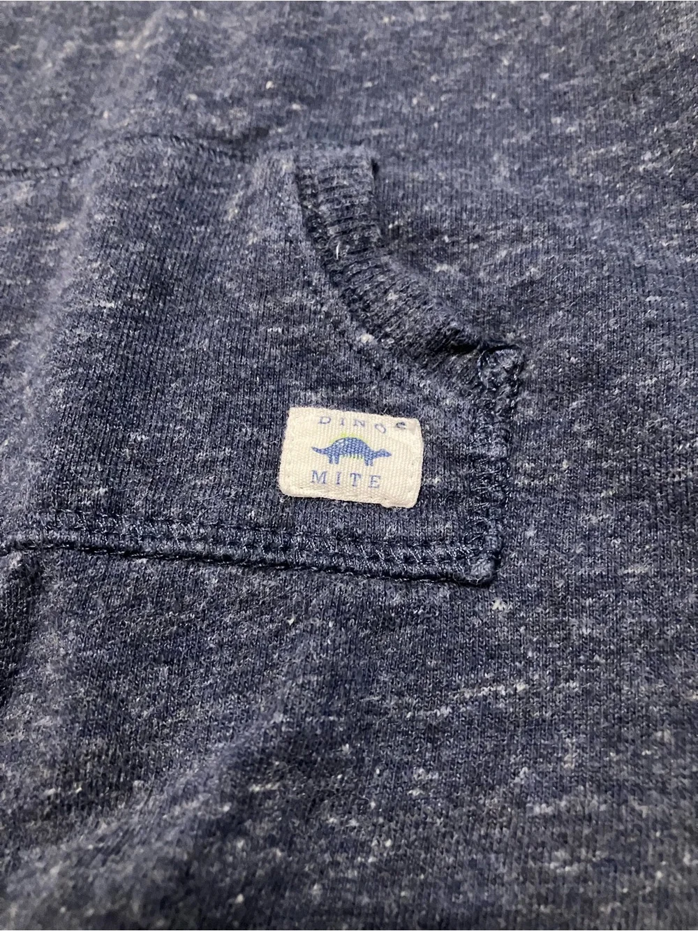 Baby Hooded One-Piece Romper in Navy with Dino Detail